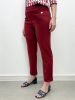 Calça Antônia Malha levemente Encorpada vermelho queimado