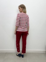 Calça Antônia Malha levemente Encorpada vermelho queimado