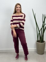 Calça Adriana Malha Encorpada marsala