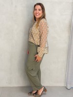 Calça verônica fluity verde militar
