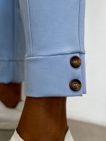 Calça Bia Malha Encorpada azul