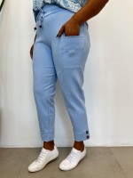 Calça Bia Malha Encorpada azul