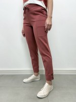 Calça Bia Malha Encorpada rosa antigo
