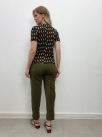 Calça Bia Malha Encorpada verde militar