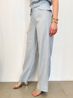 CALÇA Valquíria em LINHO azul bebê