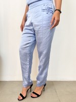 Calça sueli em cetim azul bebê