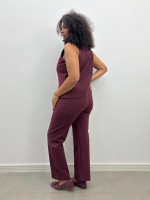 Calça juliana Malha encorpada MARSALA