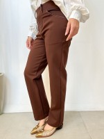 Calça juliana Malha encorpada marrom