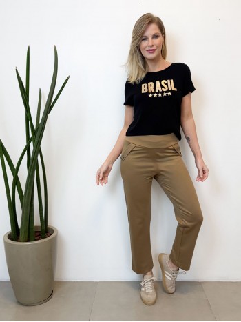 CALÇA KLEYNE MALHA LEVEMENTE ENCORPADA CASTOR