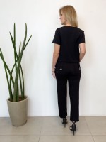 CALÇA KLEYNE MALHA LEVEMENTE ENCORPADA PRETA