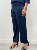 CALÇA KLEYNE MALHA LEVEMENTE ENCORPADA MARINHO