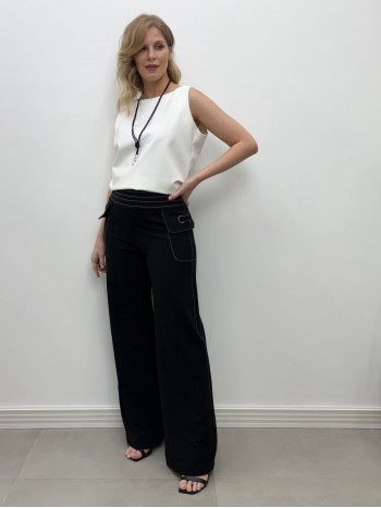 Calça IVONE Malha Encorpada PRETA