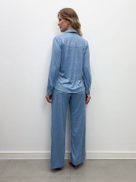 calça SIRLEI suede AZUL BEBÊ