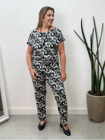 Calça catarina fluity geométrica