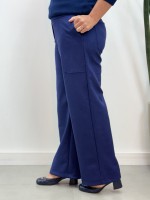 Calça Magali suéde marinho