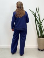 Calça Magali suéde marinho