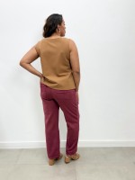 Calça Val suéde marsala