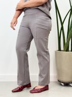 Calça josy Malha Encorpada cinza