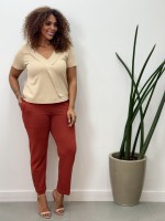 CALÇA KARINA MALHA levemente encorpada terracota