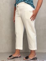 Calça carolina Malha Encorpada off-white