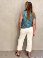 Calça carolina Malha Encorpada off-white