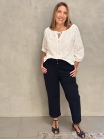 Calça carolina Malha Encorpada preta