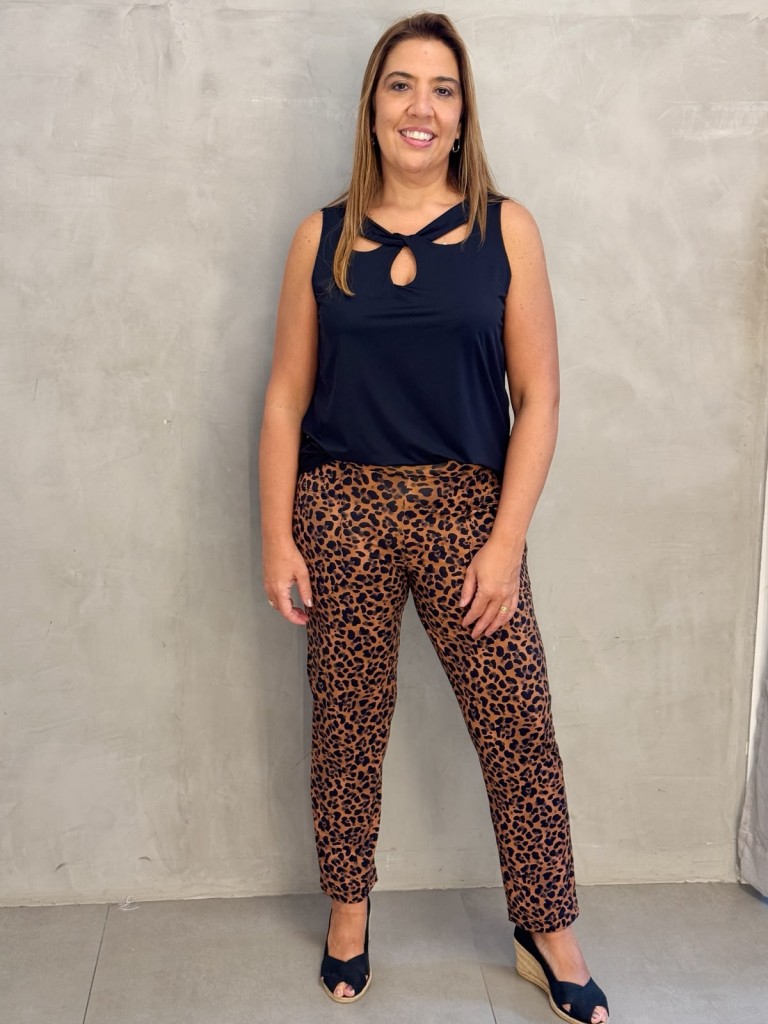 Calça fluity Sequinha Estampada 