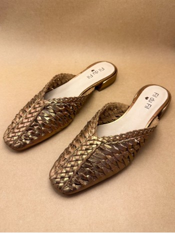 mule metalizado bronze