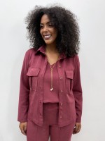 camisa drica suede marsala