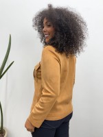 camisa drica suede caramelo