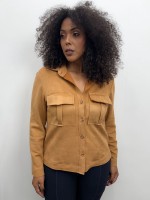 camisa drica suede caramelo