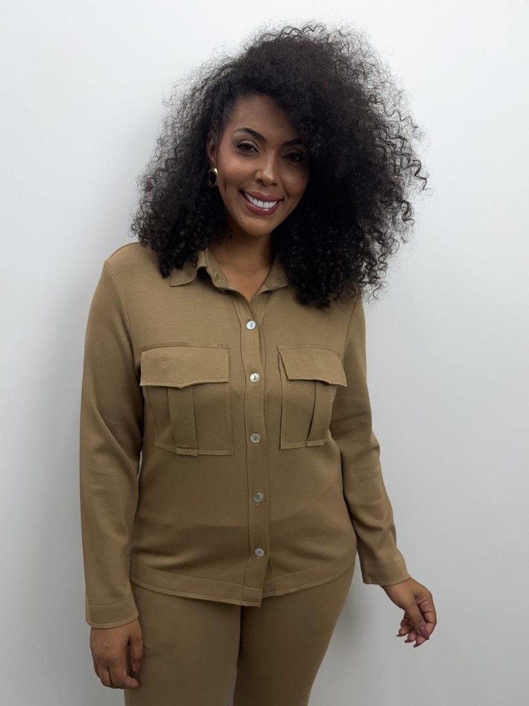 camisa drica malha levemente encorpada castor