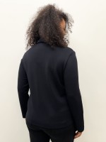 camisa drica malha levemente encorpada preta