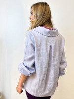 CAMISA VALÉRIA em LINHO LAVANDA