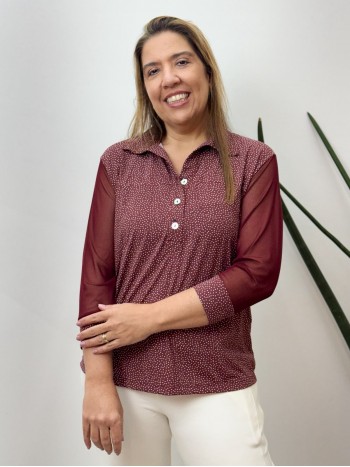 CAMISA ESTELA FLUITY C/ TULE