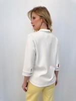 camisa nina MALHA LEVEMENTE ENCORPADA branca