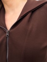 camisa jandira malha levemente encorpada marrom café