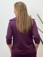 camisa jandira malha levemente encorpada BERINGELA