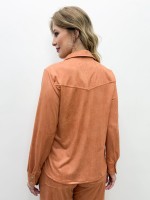 camisa CAMILA suede PÊSSEGO