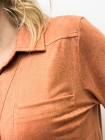 camisa CAMILA suede PÊSSEGO