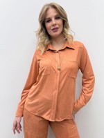 camisa CAMILA suede PÊSSEGO