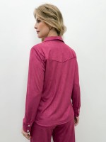 camisa CAMILA suede marsala