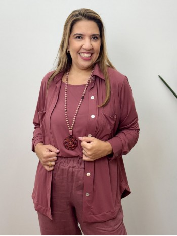CAMISA ISADORA rosa antigo