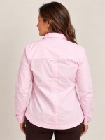 camisa cláudia tricoline rosa bebê