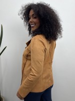 Casaqueto Júlia suede caramelo
