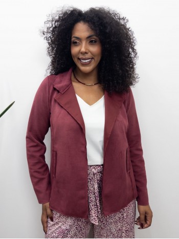 Casaco Júlia suede marsala