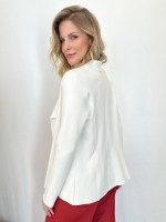 casaco helô malha levemente encorpada off-white