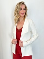 casaco helô malha levemente encorpada off-white