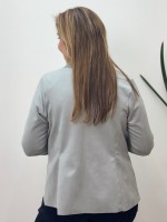 casaco helô suede cinza