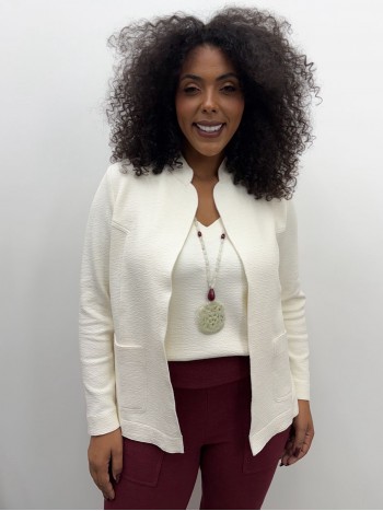 Casaco Erica boucle off-white